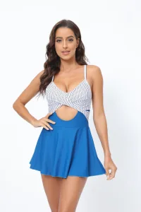Striped Blue