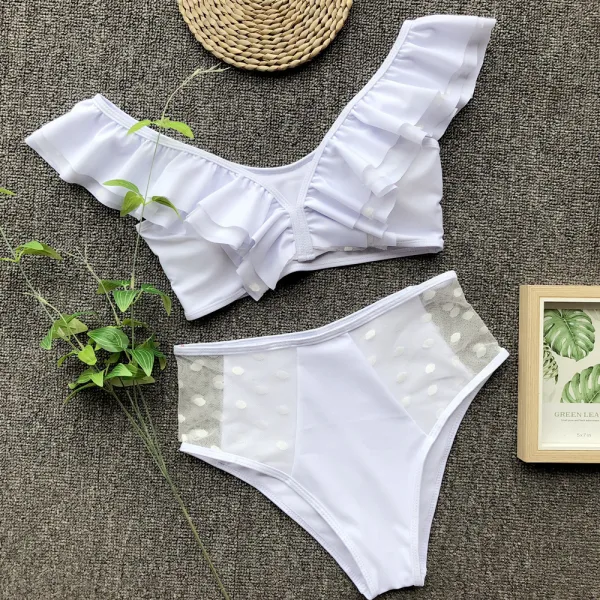 High-Waist Ruffle Bikini Set