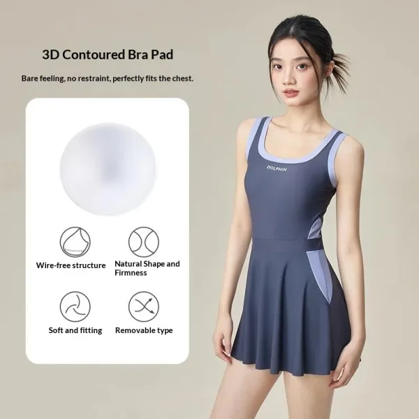Classic Color-Blocked One-Piece Swimsuit