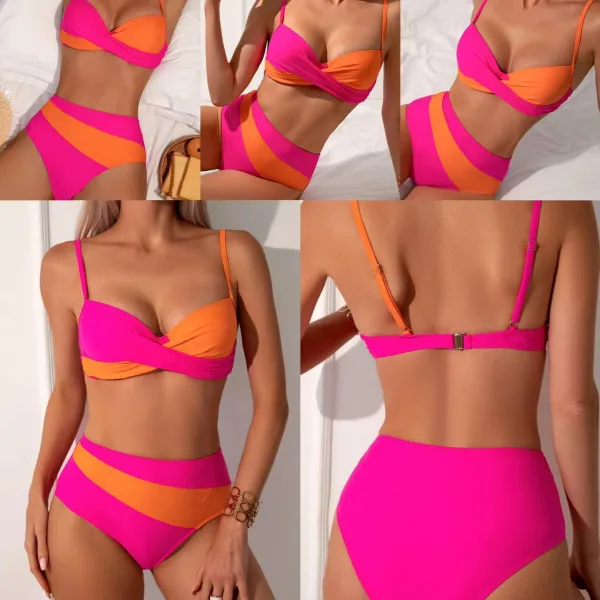 Valencia Underwire Bikini Set in Sunset Orange