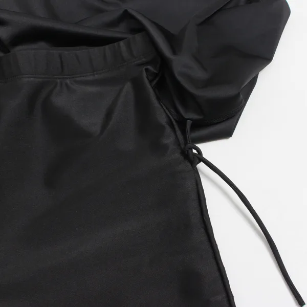 Modest Three-Piece Swim Set in Black