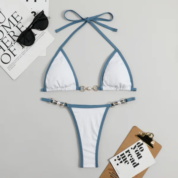 Solid Colour Minimalist Bikini Set