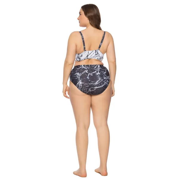 Striped Open-Back One-Piece Swimsuit