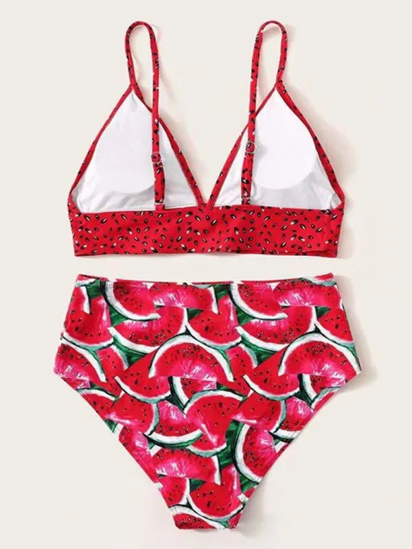 Watermelon Print Two-Piece Bikini