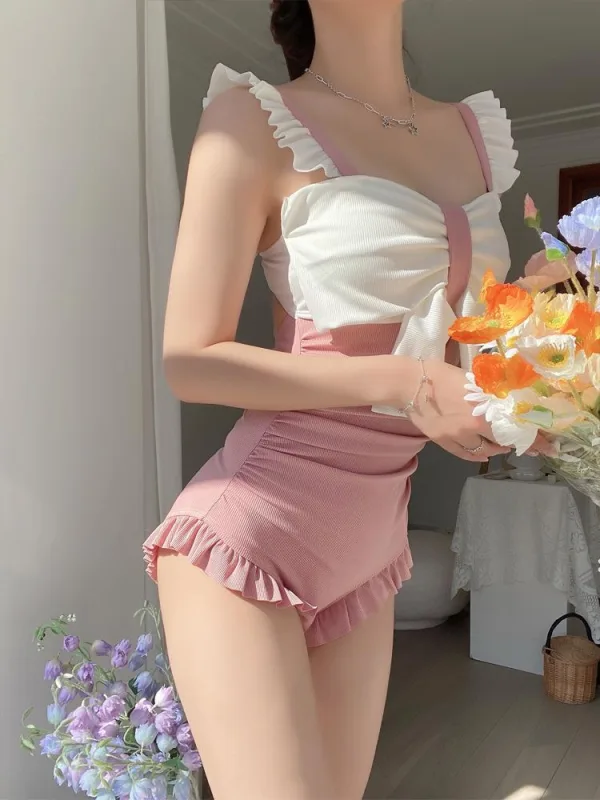 Minimalist One-Piece Swimsuit with Tummy Control