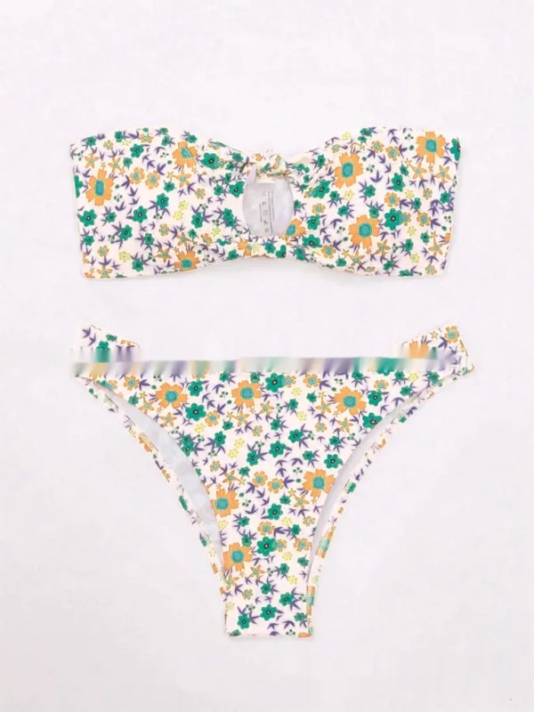 Floral Bandeau Bikini Set