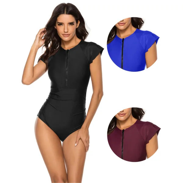 Classic One-Piece Swimsuit with Supportive Padding