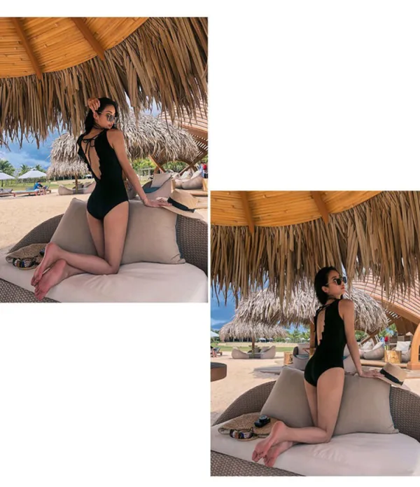 Minimalist Backless One-Piece Swimsuit