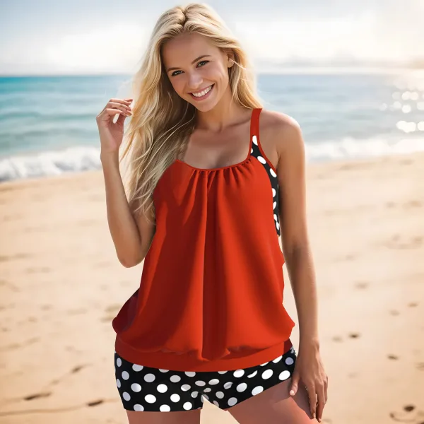 Polka Dot High-Waist Bikini Set