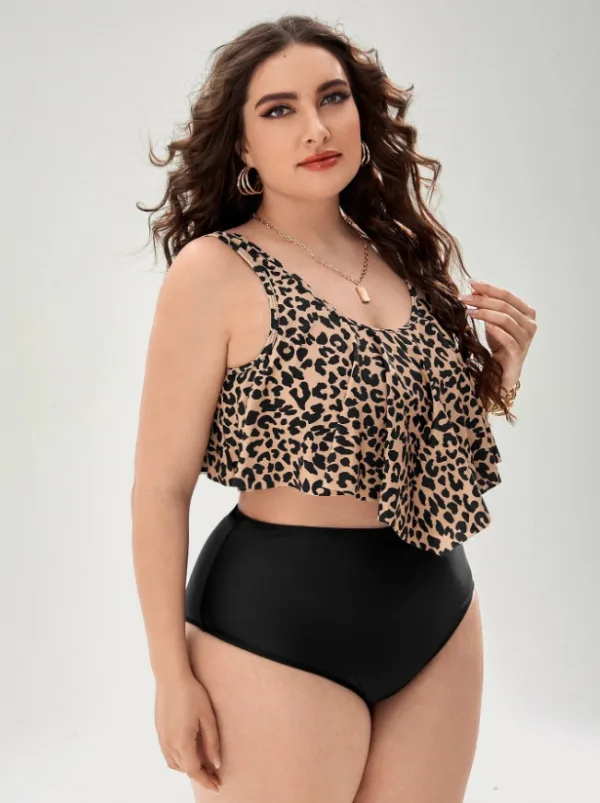 Leopard Print Two-Piece Bikini Set