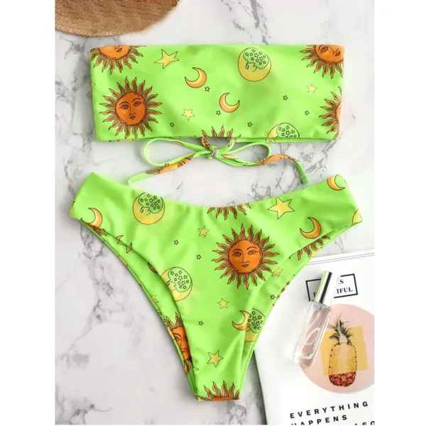 Luna Star Print Triangle Bikini Set