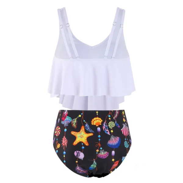 Sporty Pleated High-Waisted Bikini Set