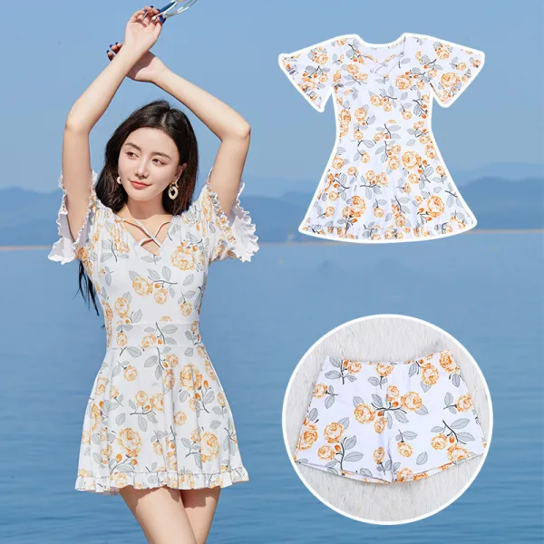 Floral Print One-Piece Swimsuit