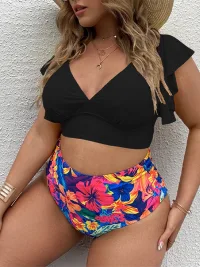 Black Flower Pants