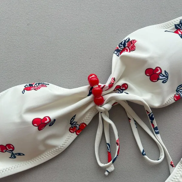 Floral Strapless Bikini Set