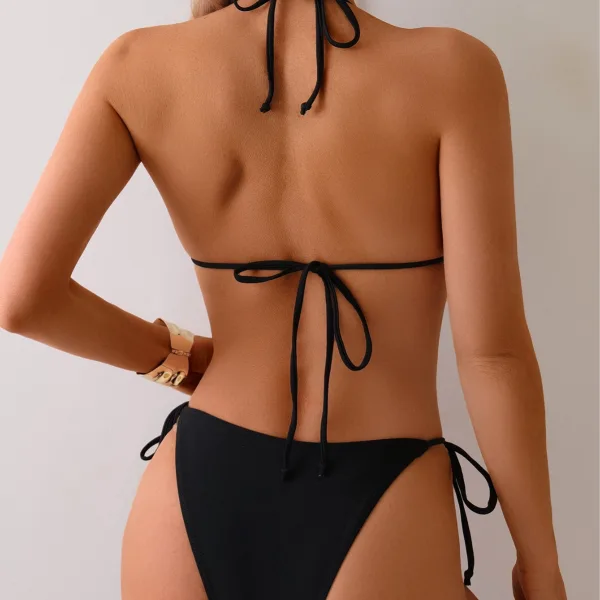 Luna Metal-Beaded Split Bikini Set