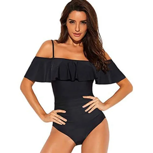 One-Piece Ruffled Cut-Out Swimsuit
