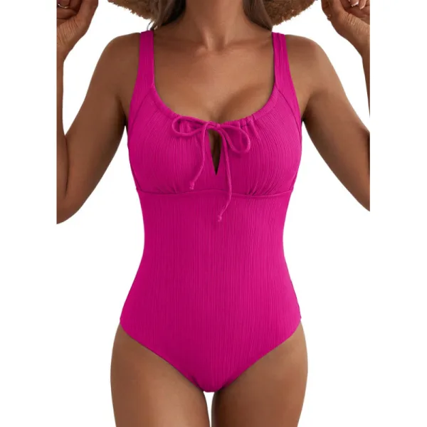 Textured One-Piece Swimsuit with Tummy Control