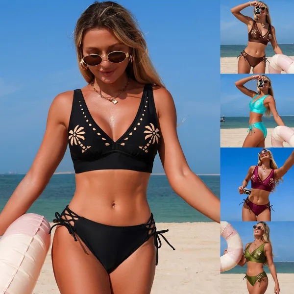 Aura Hollow-Out Two-Piece Bikini Set