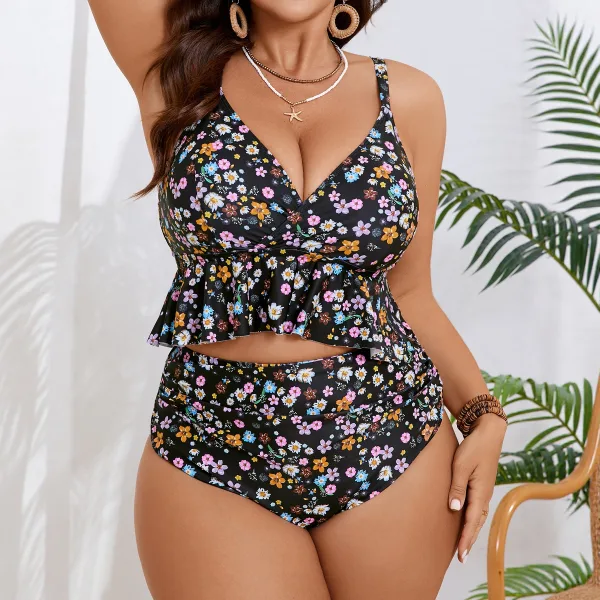 Floral Print One-Piece Swimsuit