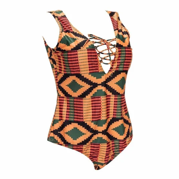 Siamese Print One-Piece Swimsuit