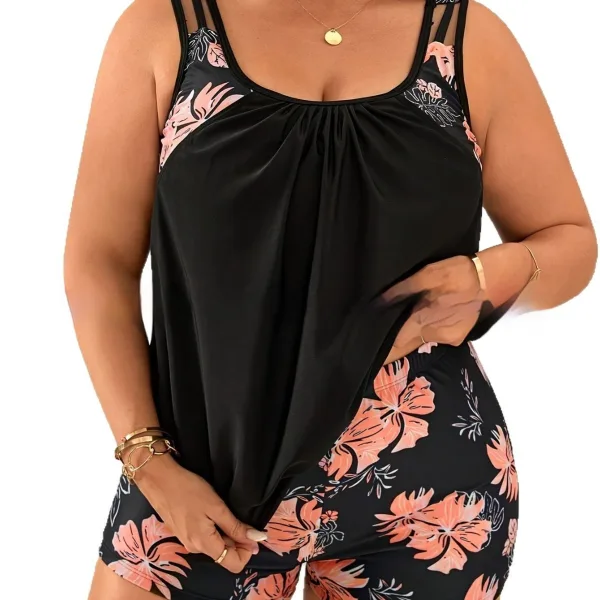 Cinched Two-Piece Bikini Set with Boxer Briefs