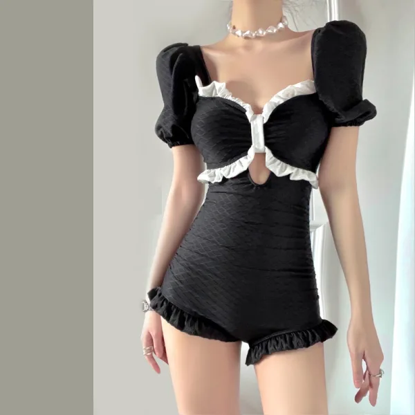 Classic High-Waist One-Piece Swimsuit