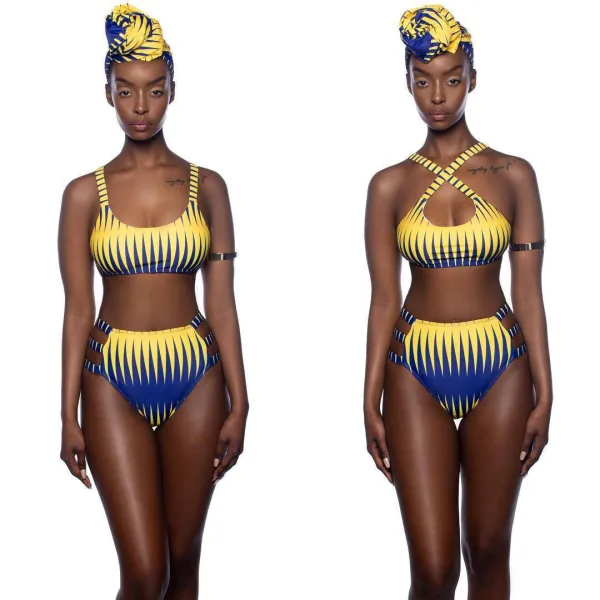 High-Waist Printed Bikini Set