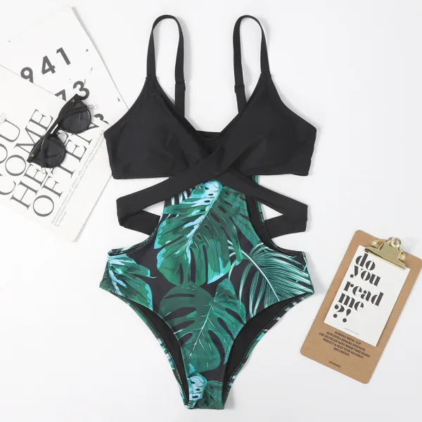Classic Color-Block One-Piece Swimsuit