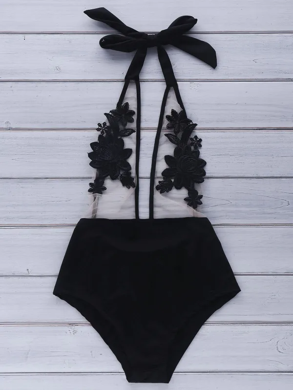 Luna Mesh-Panel One-Piece Swimsuit