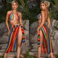 Red Striped Three Piece Set