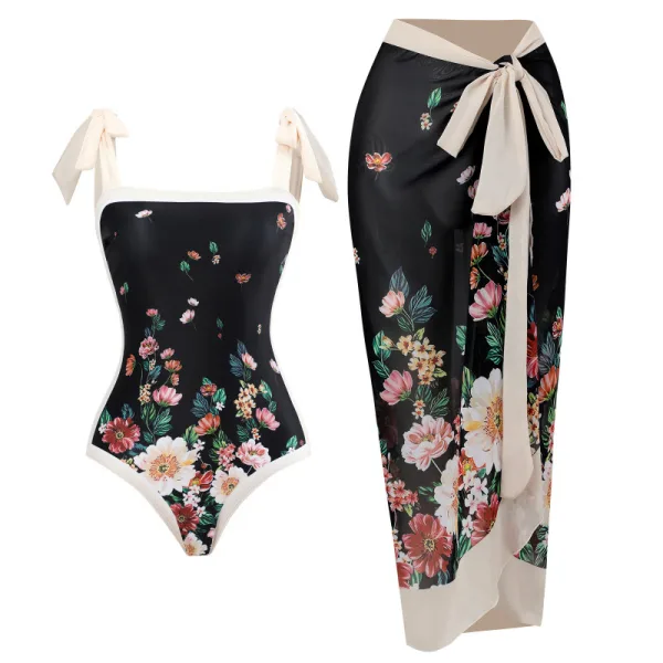 Vintage-Inspired One-Piece Swimsuit