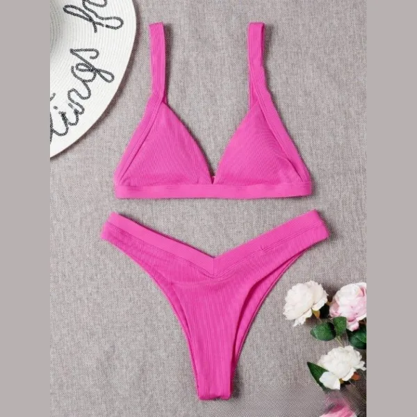 Sunken Stripe Bikini Set