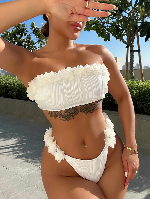 Minimalist Tube Top Bikini Set