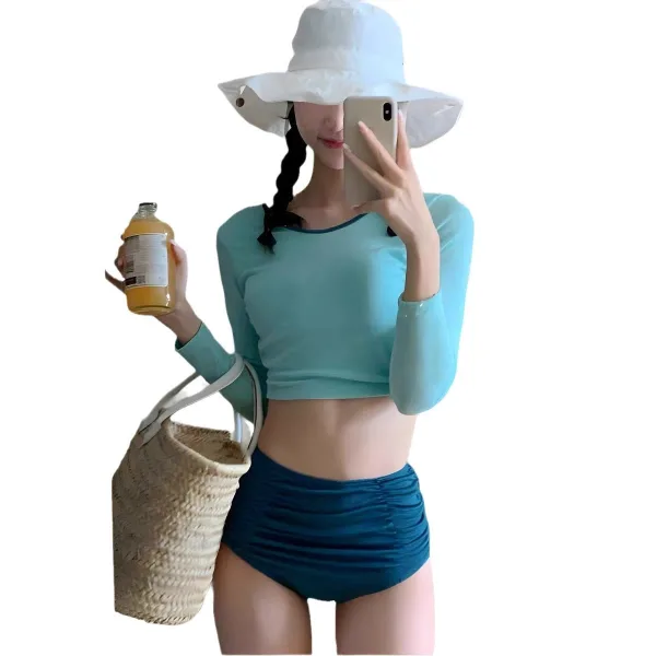 Minimalist Long-Sleeve Bikini Set