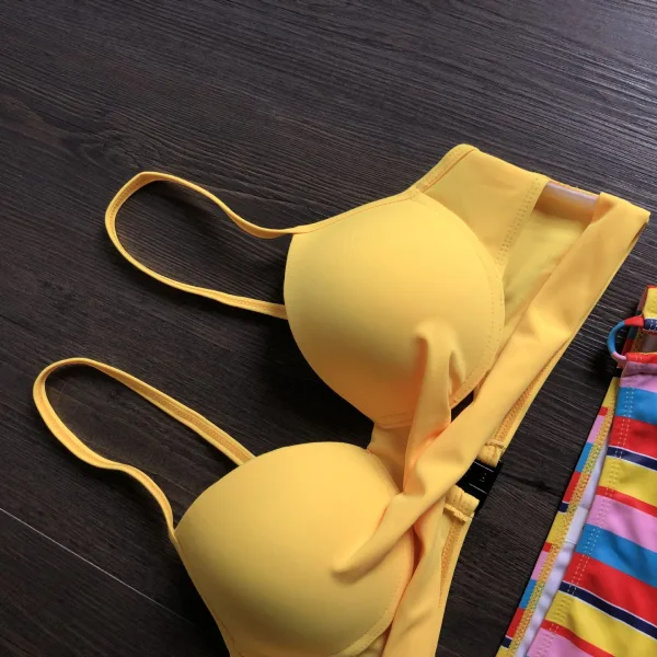 Sun-Kissed Striped Bikini Set