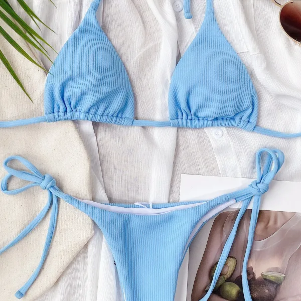 Sereia Solid Minimalist Bikini Set