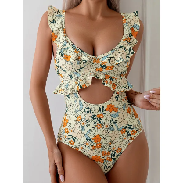 Printed One-Piece Swimsuit