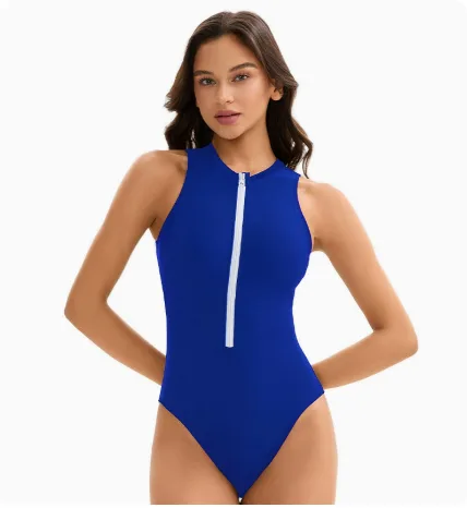 Minimalist Sleeveless One-Piece Swimsuit