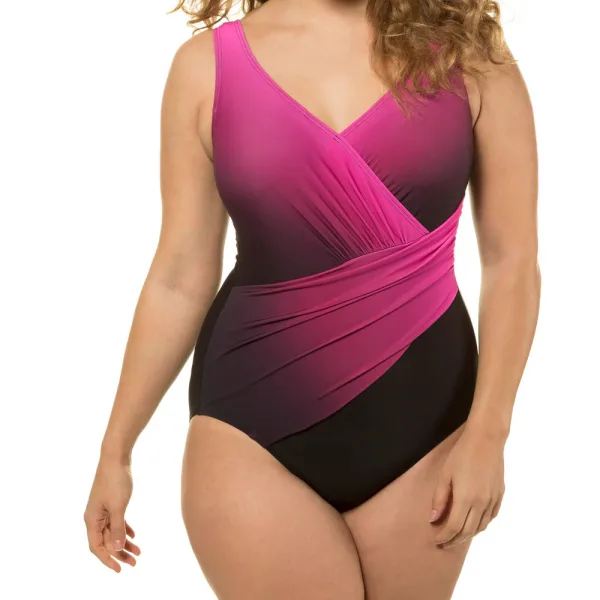 High-Waist Skirted One-Piece Swimsuit