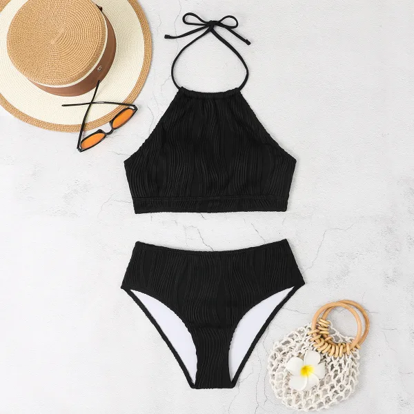 High-Waist Apron Bikini Set