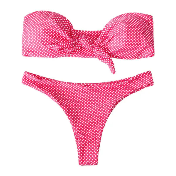 Luna High-Waist Polka Dot Bikini Set