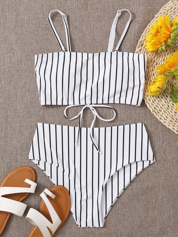 Printed High-Waist Bikini Set