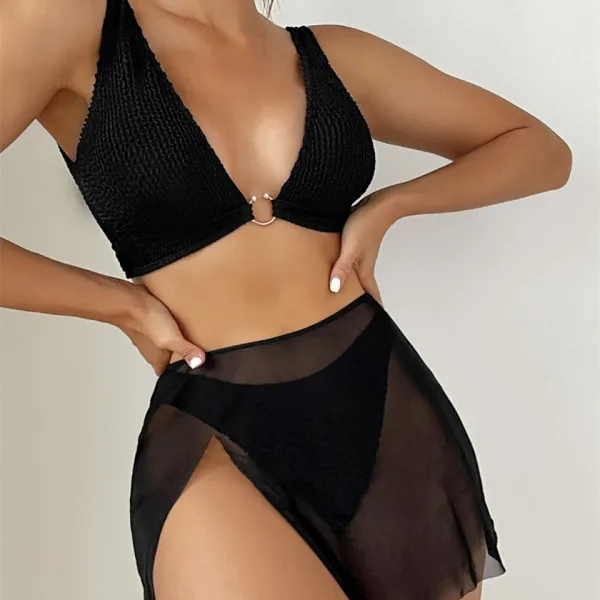 Eclipse Triangle Bikini Set in Black
