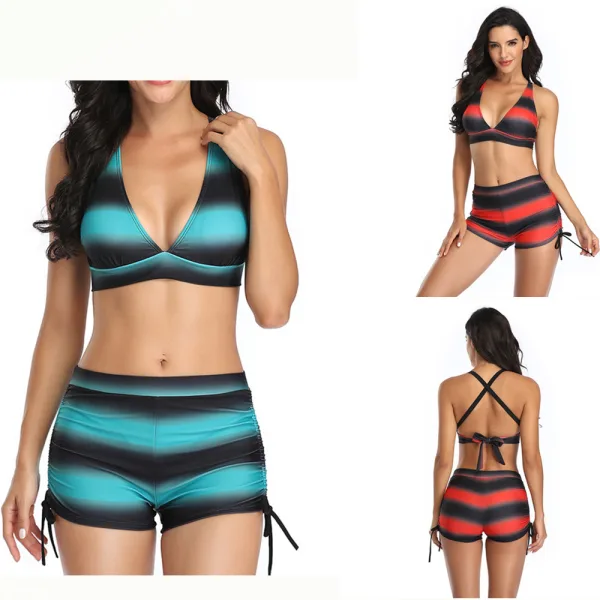 Verona Striped Two-Piece Bikini Set