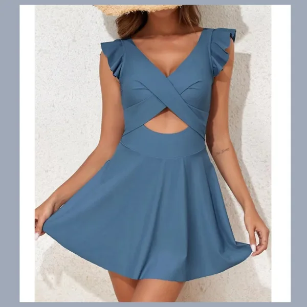 Flounced One-Piece Swimsuit