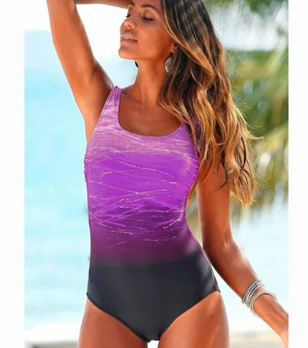 Vintage Criss-Cross Back One-Piece Swimsuit