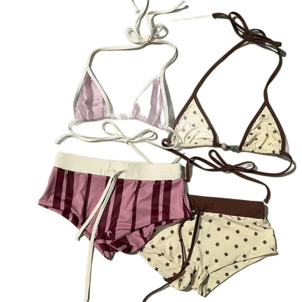Coastal Stripe and Star Two-Piece Bikini Set