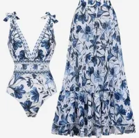 Printed Skirt Suit