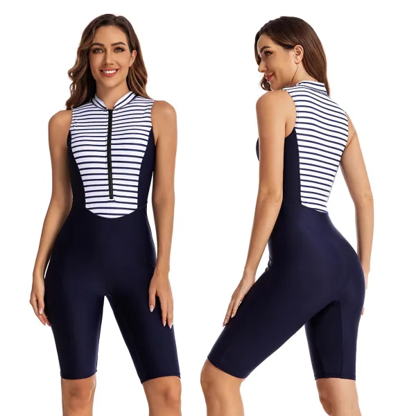 Maritime Grid One-Piece Swimsuit